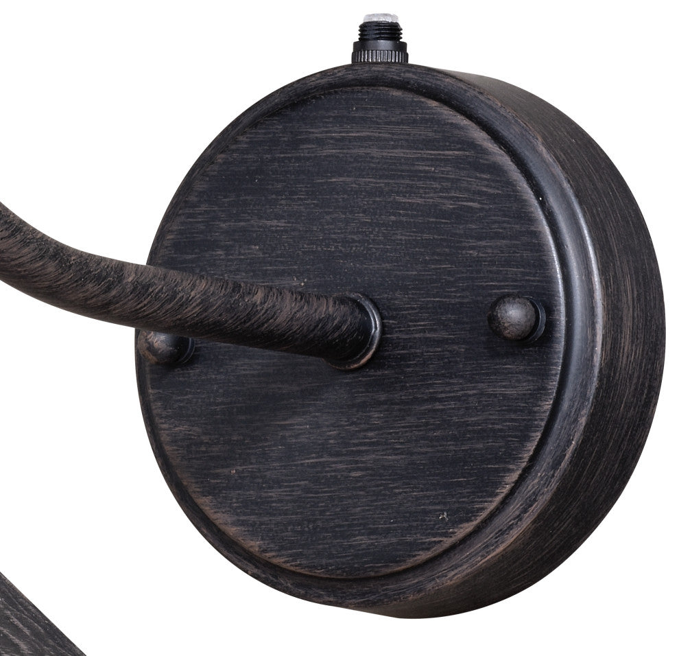 Outland 12" Long Arm Outdoor Wall Light Aged Iron and Light Gold