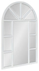 Hogan Arch Windowpane Framed Wall Mirror, White 24x36