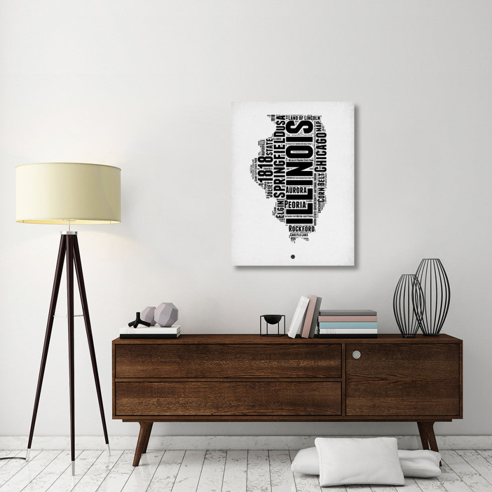 "Illinois Word Cloud 2" Fine Art Print