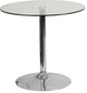 31.5'' Round Glass Table with 29''H Chrome Base