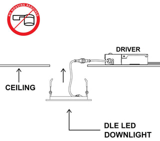DLE6 Series 6" Square Downlight, Aged Copper, 3000k