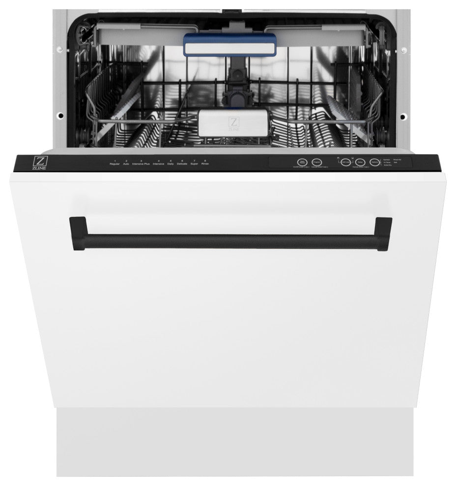 ZLINE 24" Tall Tub Dishwasher, White Matte DWVZ-WM-24-MB
