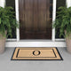 A1HC Rubber & Coir Large Outdoor Durable Monogrammed Doormat, 24"X39", Beige, O