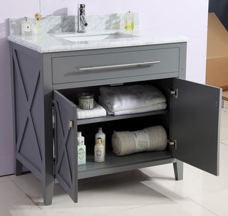 Wimbledon Vanity, Gray, 36"