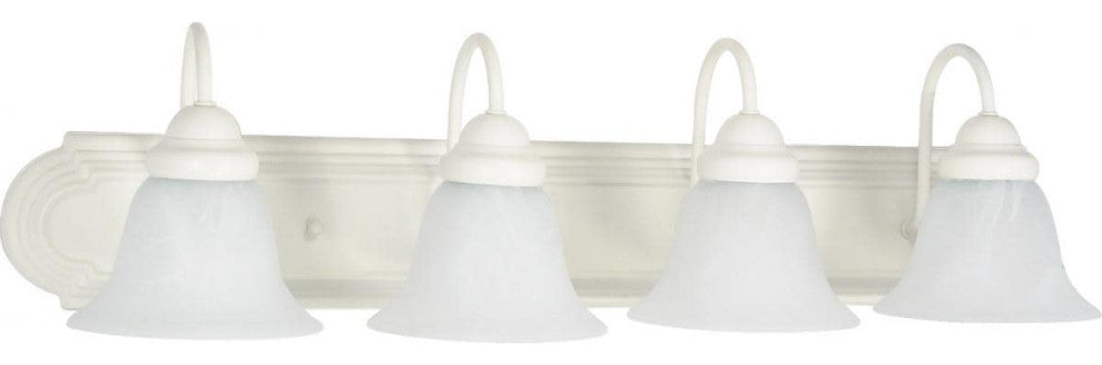 Nuvo Ballerina 4-Light Incandescent Vanity/Wall Light Fixture, Textured White