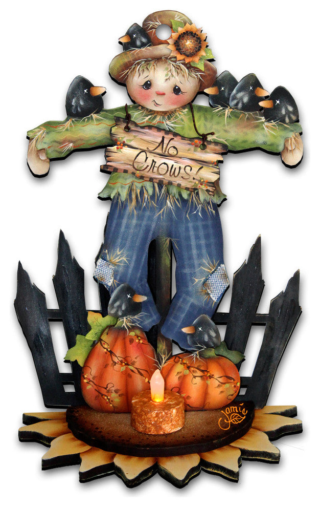 No Crows Scarecrow Ornament