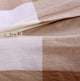 Gingham Washed Cotton 3 Piece Duvet Set, Coffee, King (102" X 90")