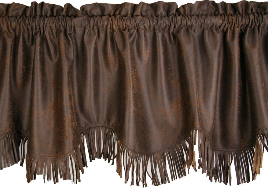 Suede Valance With Fringe