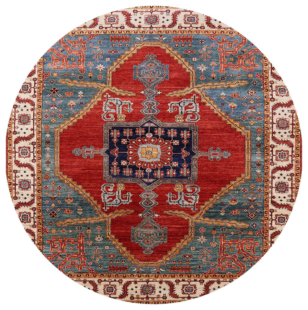 Ahgly Company Indoor Round Mid-Century Modern Area Rugs, 4' Round