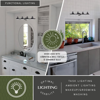 Akron 4-Light Vanity Oil Rubbed Bronze and Matte White