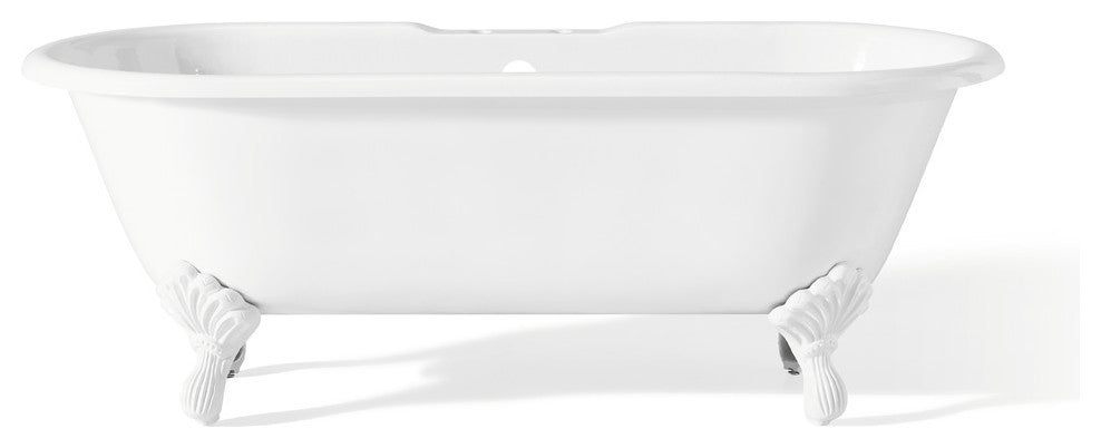 Cheviot Products Regal Cast Iron Bathtub With Faucet Holes and Shaughnessy