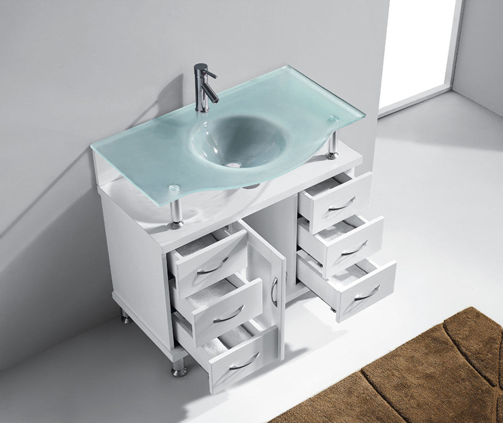 Virtu Vincente 36" Single Bathroom Vanity, White