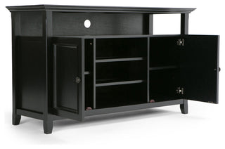 Amherst Solid Wood TV Media Stand For TVs up to 60", Black