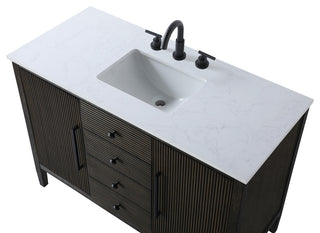Home Living 48" Single Bathroom Vanity, Chocolate Oak