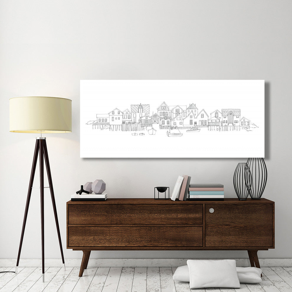 "Nordic Village I" Digital Paper Print by Avery Tillmon, 77"x32"