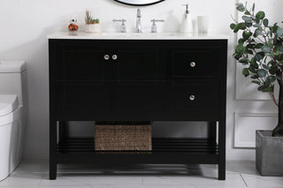Elegant Theo 42" Single Bathroom Vanity VF16442BK - Black