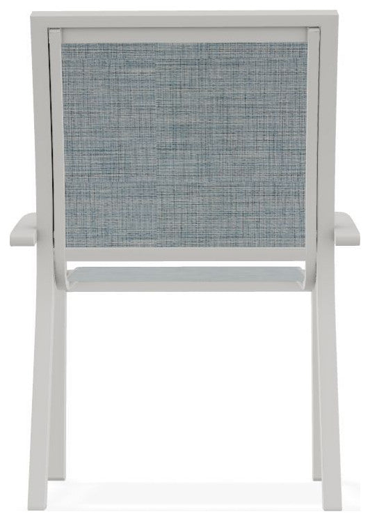 Kendall Sling Stackable Outdoor Dining Chair, Charm/Snow