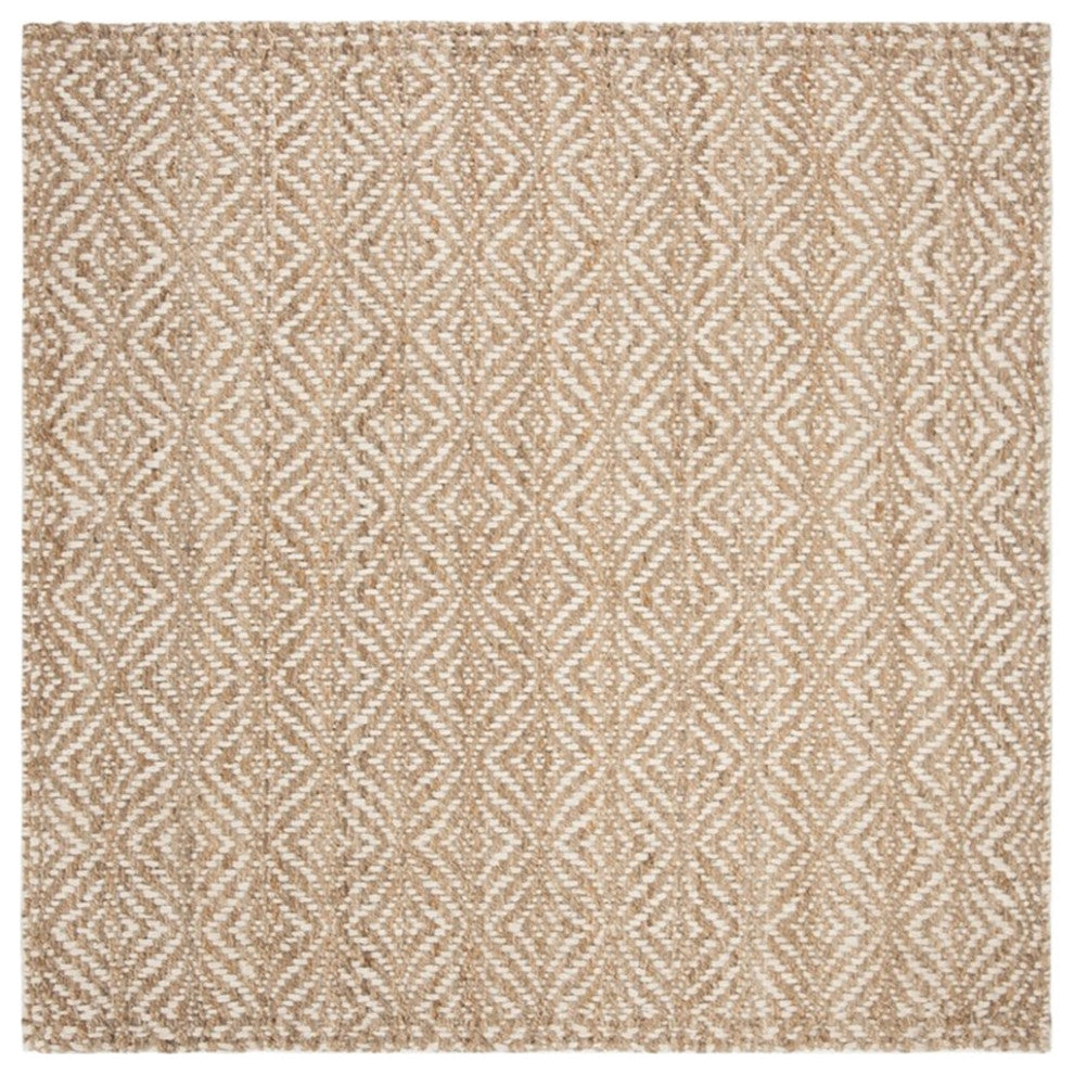 Safavieh Natural Fiber 7' Square Hand Woven Jute Rug in Natural