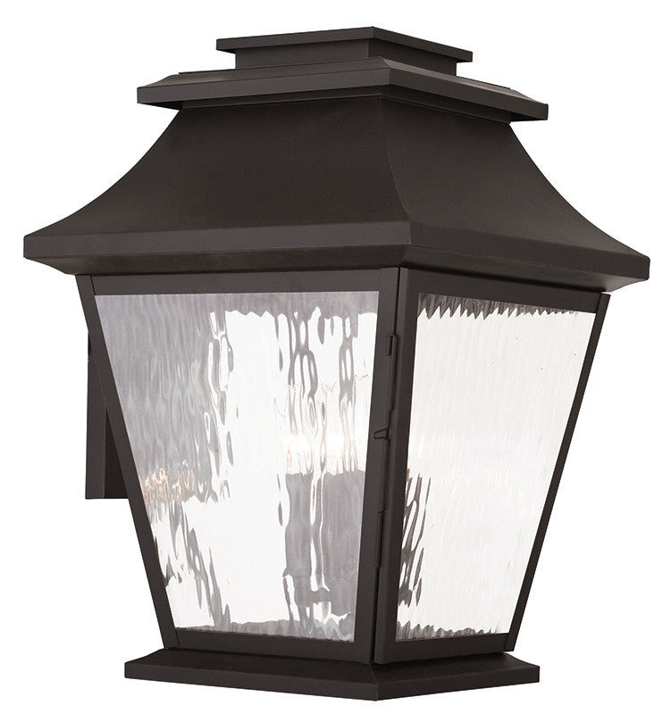 Livex 20240-07 4-Light Bronze Outdoor Wall Lantern, Bronze