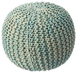 Butler Pincushion Woven Pouffe, Green