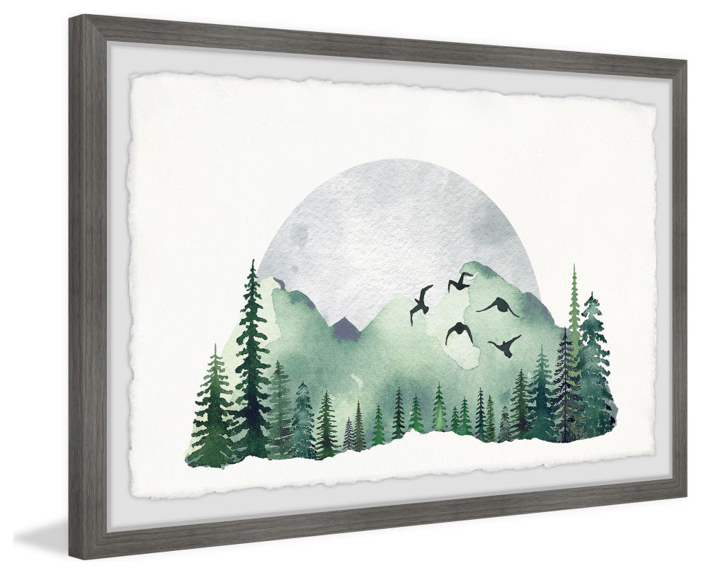 "Serene Forest" Framed Painting Print, 18x12