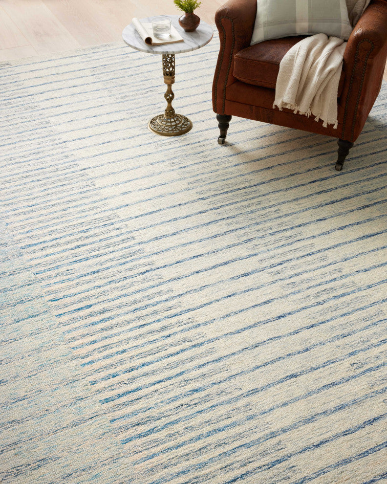 Chris Loves Julia x Loloi Chris Ivory / Denim 2'-6" x 9'-9" Runner Rug