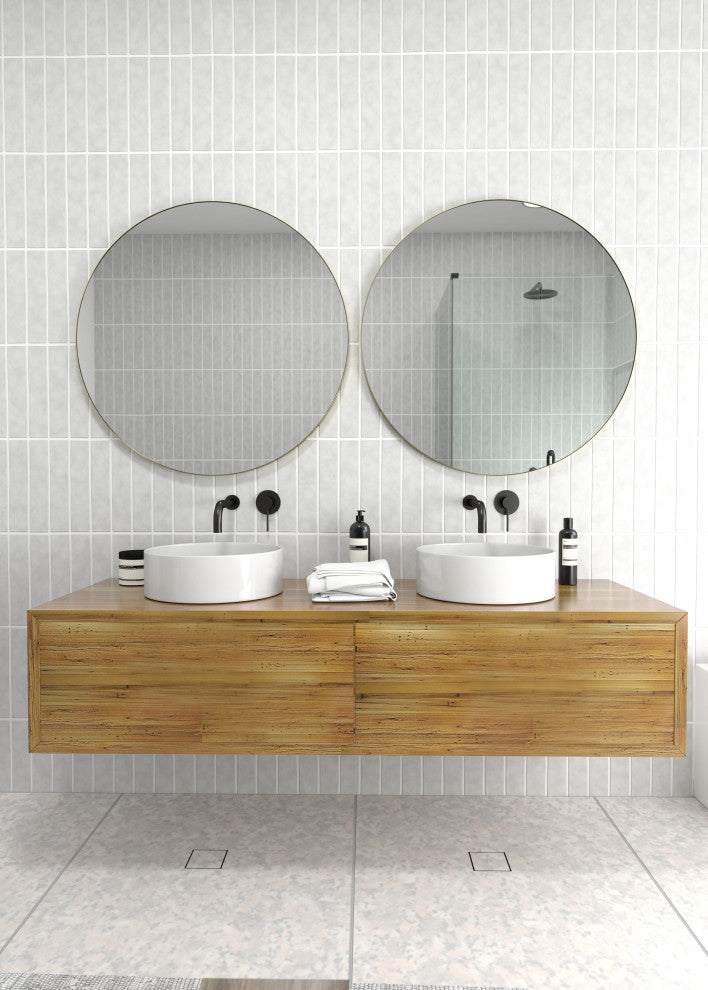 Round Black 32" Stainless Steel Framed Mirror, Satin Brass