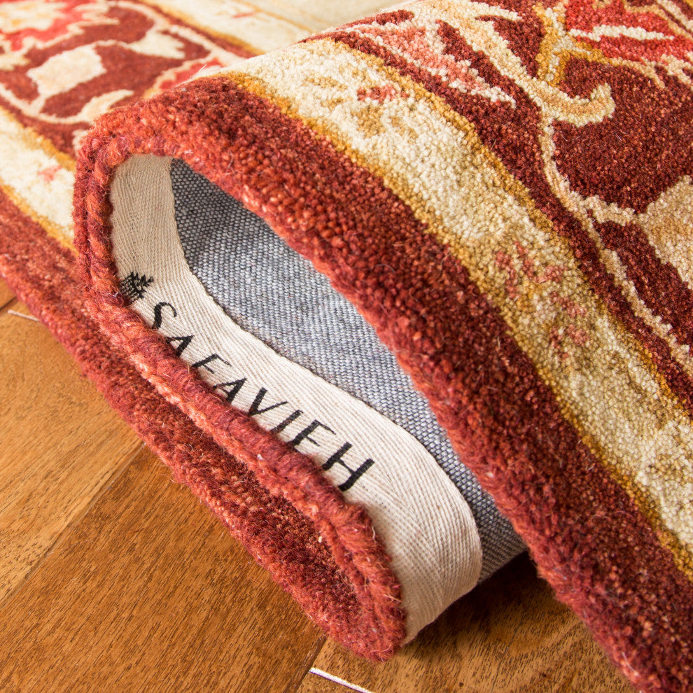 Safavieh Anatolia Collection AN556 Rug, Sage/Burgundy, 9'x12'