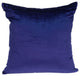 20" X 7" X 20" Transitional Royal Blue Solid Pillow Cover With Down Insert
