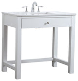 36" ADA Compliant Bathroom Vanity, White
