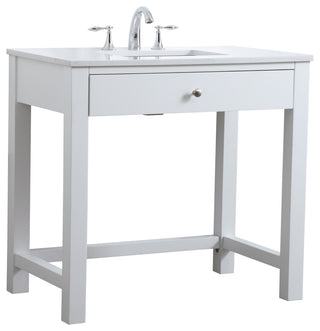 36" ADA Compliant Bathroom Vanity, White