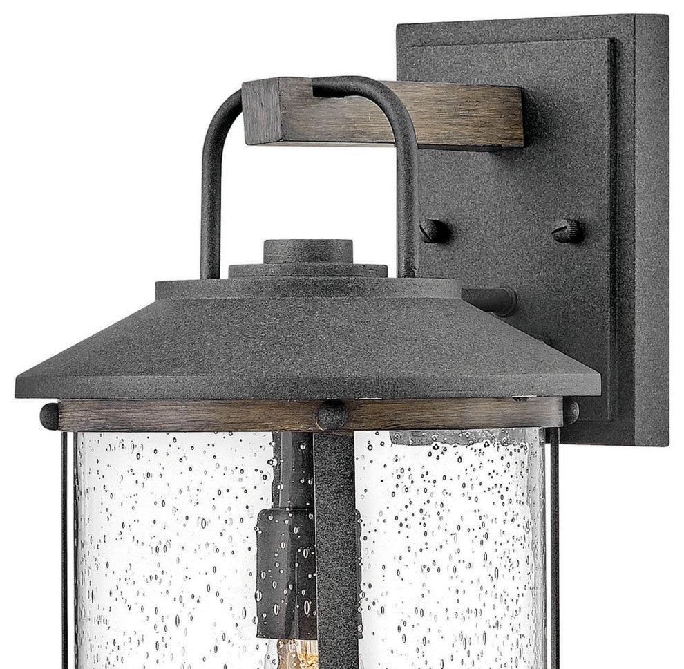 Hinkley Lakehouse Medium Wall Mount Lantern, Aged Zinc