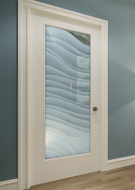 Interior Prehung Door or Interior Slab Door - Dreamy Waves - Primed - 24" x...
