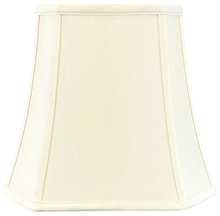 Royal Designs Square Cut Corner Bell Lamp Shade, Eggshell, 8"x14"x11.25", Single