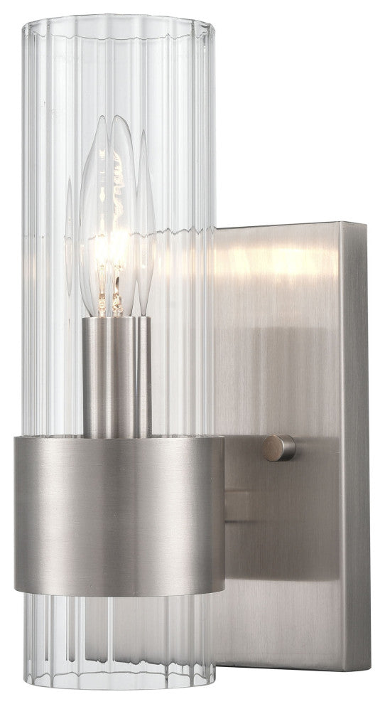 1 Light 4.7" Brushed Nickel Sconce