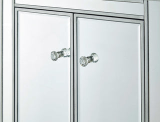 Nightstand 2 Doors 24" W X 16" D X 26" H, Antique Silver Paint