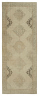 Rug N Carpet - Hand-knotted Turkish 4' 7" x 12' 2" Vintage Runner Rug