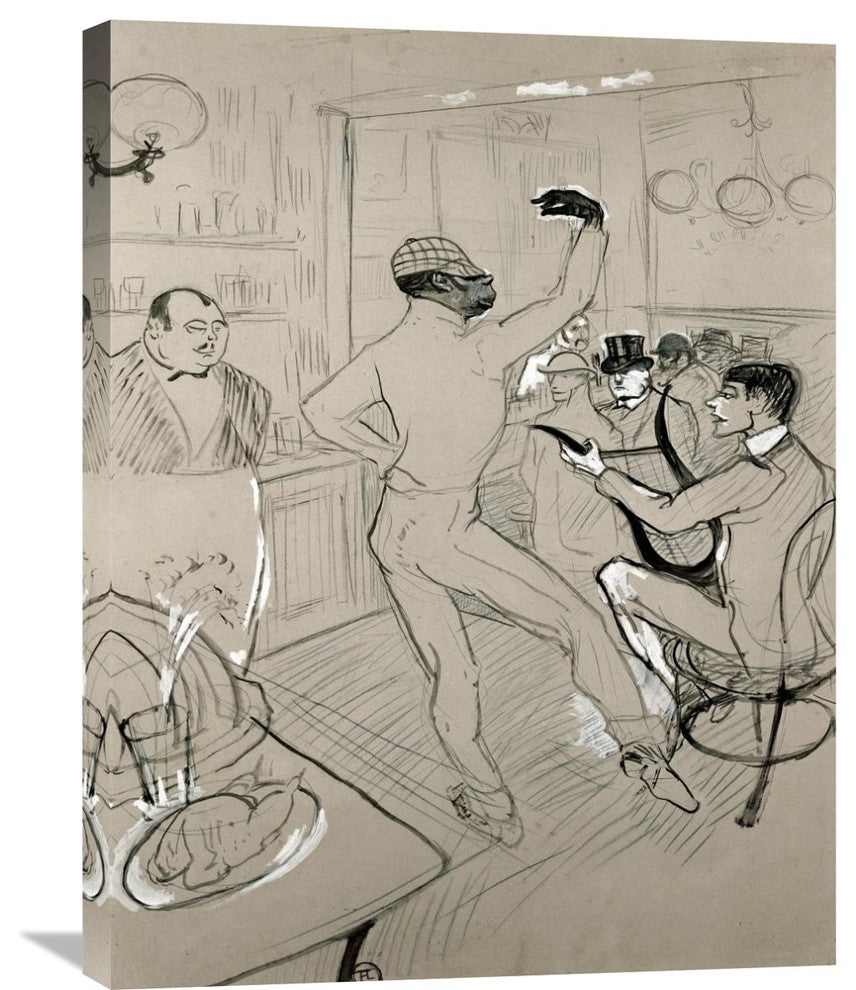 "Chocolat Dansant" Stretched Canvas Giclee by Henri Toulouse-Lautrec, 23"x30"