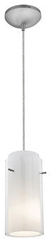 Access Lighting 28033-3C/CLOP Glass n Glass Cylinder 1 Light LED - Brushed