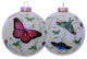 Colorful Butterflies Hand Painted Mouth Blown Glass Ornament