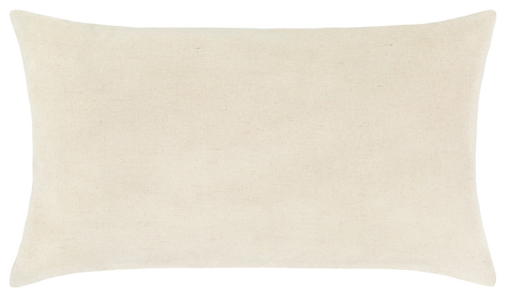 Surya Sanya Bay Ivory Pillow Shell With Down Insert 14"H X 24"W