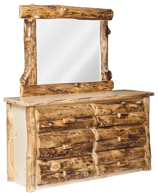 Rustic Aspen Log Bedroom Set, Queen