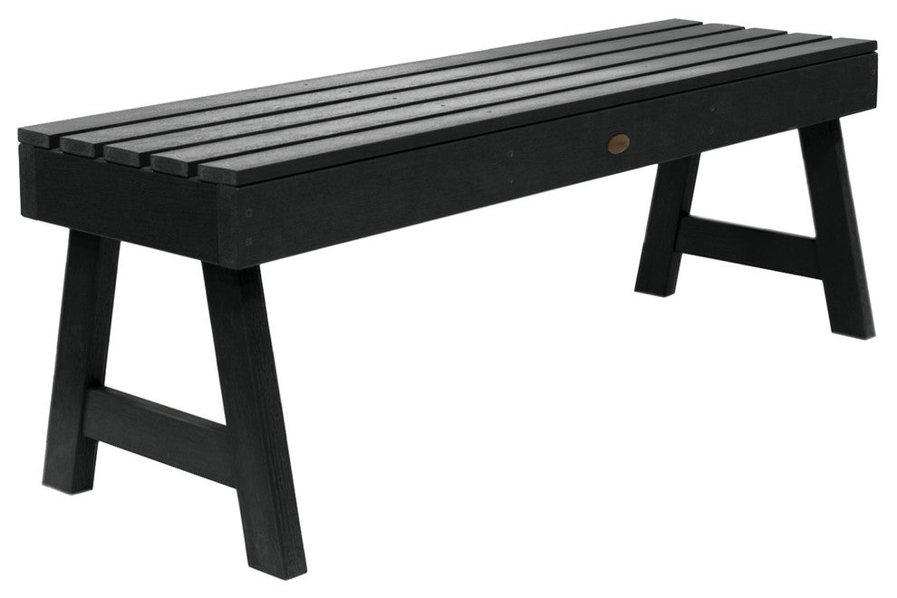 Weatherly Picnic Bench, 4', Black, 4'