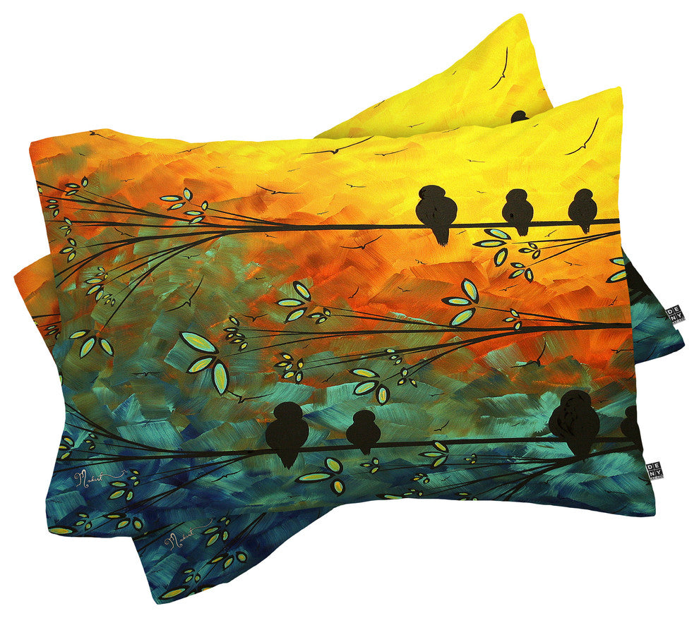 Deny Designs Madart Inc Birds Of A Feather Pillow Shams, King
