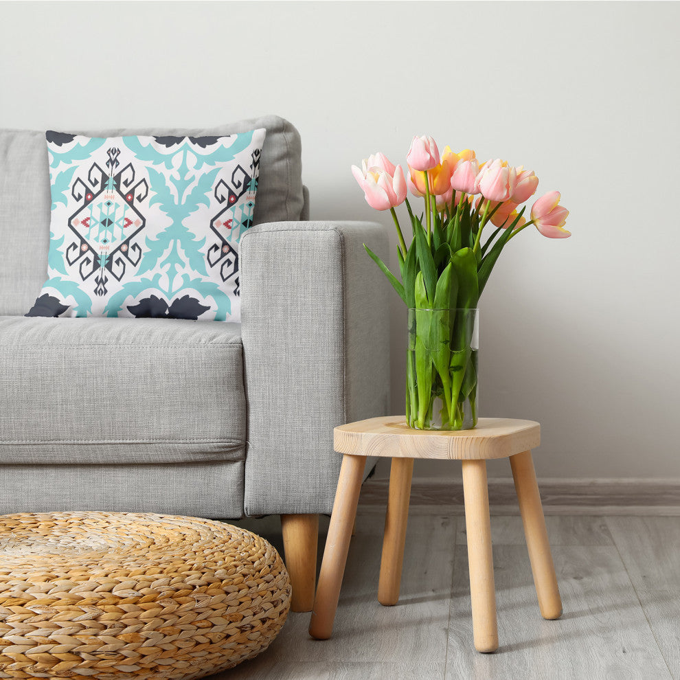 Bombay Medallion Decorative Throw Pillow, Pepper, 20"x20"
