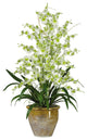Triple Dancing Lady Silk Flower Arrangement, Green