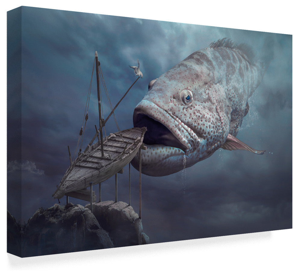 Sulaiman Almawash 'Ship Of Hope' Canvas Art, 24"x16"