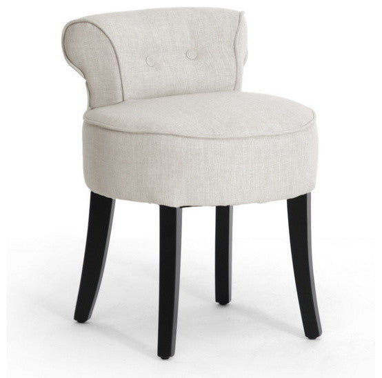 Baxton Studio Millani Linen Modern Lounge Stool, Beige