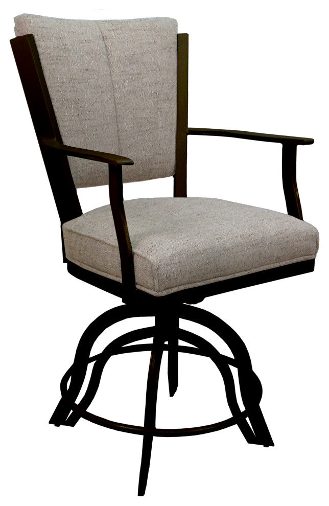 Montana Swivel Tilt Metal 30" Bar Stool or Counter 26" on A Base, Hemsath Driftwood - Brown, 30"