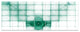 Light Blue Bat on Radar Screen, Abstract Canvas Art Print, 83"x32", 7 Panels